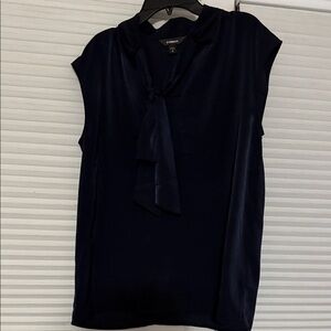 Express Dark Blue Sleeveless Blouse